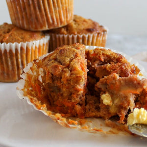 Spiced carrot cake muffins